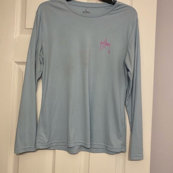 Guy Harvey Light Blue Long Sleeve Top - Picture 1 of 4